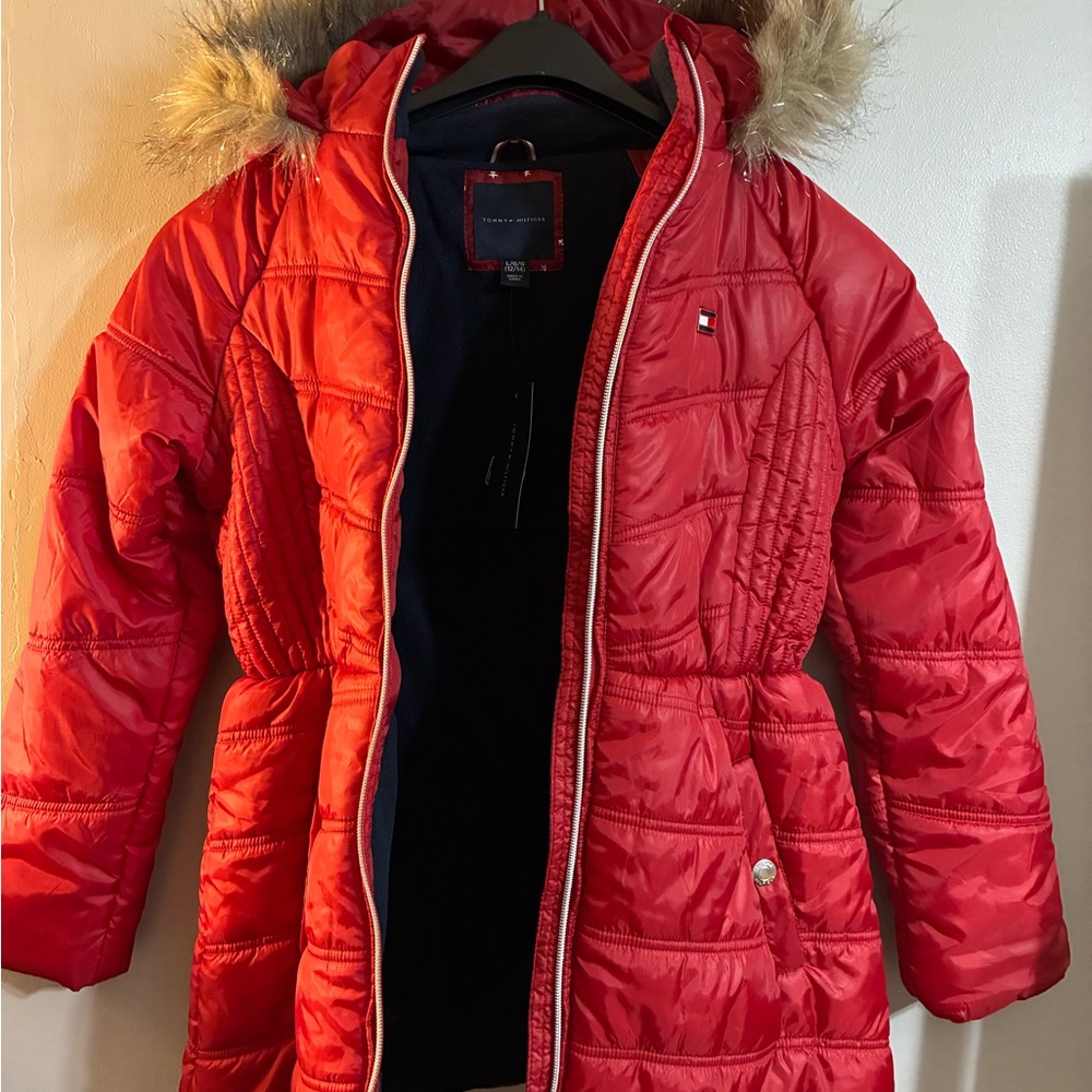Tommy Hilfiger Kids' Vibrant Red Puffer Coat